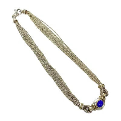Pre-owned Tiffany & Co Gold Blue Gold (10k) 925 Necklace () In Multi