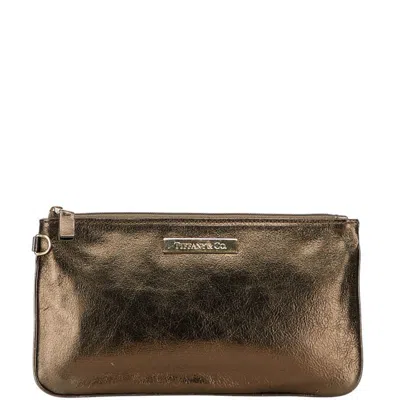 Pre-owned Tiffany & Co Gold Leather Pouch ()