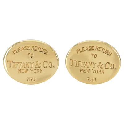 Pre-owned Tiffany & Co . Gold "return To Tiffany" Cufflinks In Multi