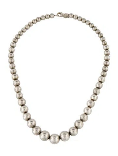 Pre-owned Tiffany & Co Graduated Ball Necklace, 16" In Multi