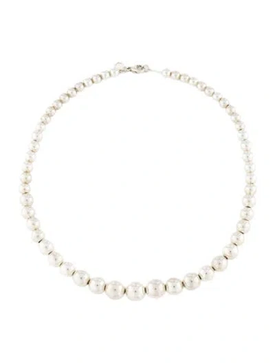 Pre-owned Tiffany & Co Graduated Ball Necklace, 16" In Multi