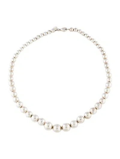 Pre-owned Tiffany & Co Graduated Ball Necklace, 16" In Multi