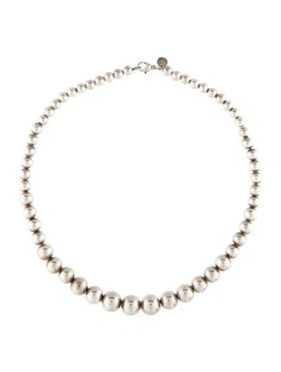 Pre-owned Tiffany & Co Graduated Ball Necklace, 16.25" In Multi