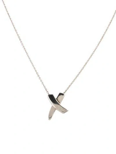 Pre-owned Tiffany & Co Graffiti X Pendant Necklace, 16.25" In Multi