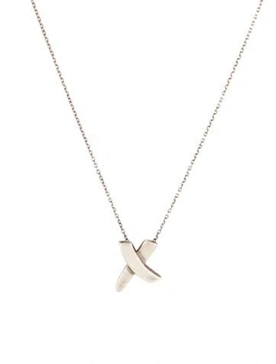 Pre-owned Tiffany & Co Graffiti 'x' Pendant Necklace, 18.5" In Multi