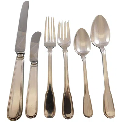 Pre-owned Tiffany & Co Hamilton Aka Gramercy By Tiffany Sterling Silver Flatware Set 8 Service 53 Pcs In Brown