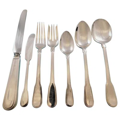 Pre-owned Tiffany & Co Hamilton By  Sterling Silver Flatware Set 12 Service 88 Pieces In Sand
