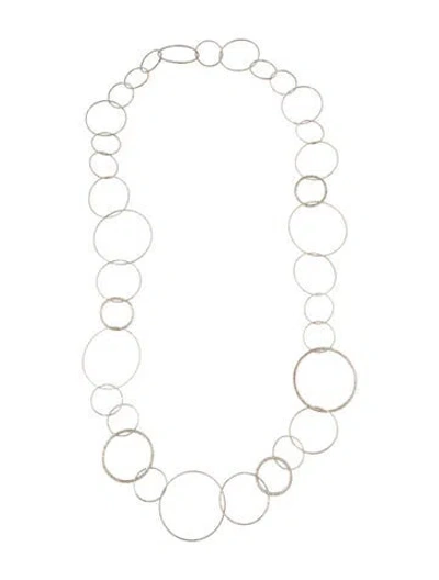 Pre-owned Tiffany & Co Hammered Circle Chain Necklace, 32" In Multi