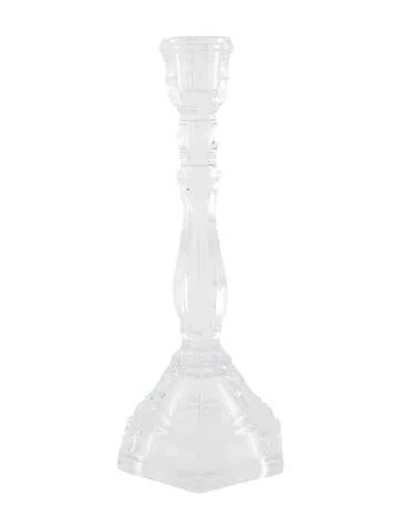 Pre-owned Tiffany & Co Hampton Crystal Candlestick Holder In Transparent