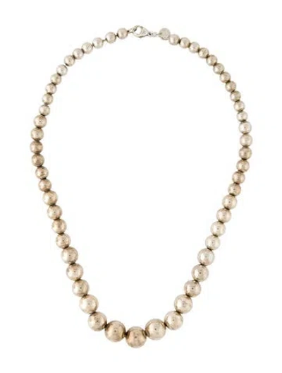 Pre-owned Tiffany & Co Hardware Graduated Link Necklace, 16.25" In Multi