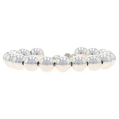 Pre-owned Tiffany & Co . Hardwear 10mm Ball Beaded Bracelet 7 1/2" - Sterling Silver 925 In Multi
