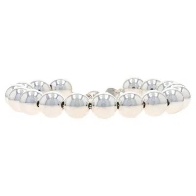 Pre-owned Tiffany & Co . Hardwear 10mm Ball Beaded Bracelet 7 1/4" - Sterling Silver 925 In Multi