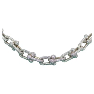 Pre-owned Tiffany & Co . Hardwear Diamond Necklace In 18k Rose Gold � 28.38 Carats In Red