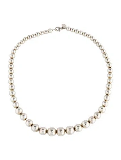Pre-owned Tiffany & Co Hardwear Graduated Ball Necklace, 16" In Multi