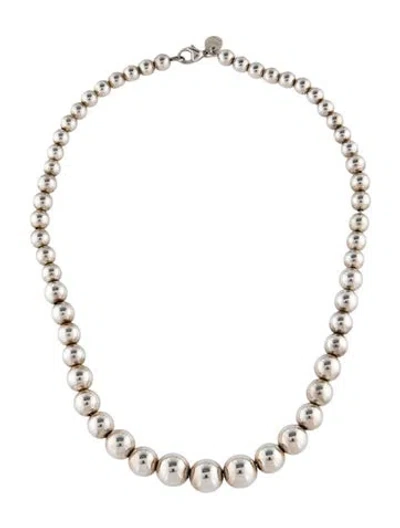 Pre-owned Tiffany & Co Hardwear Graduated Ball Necklace, 16" In Multi