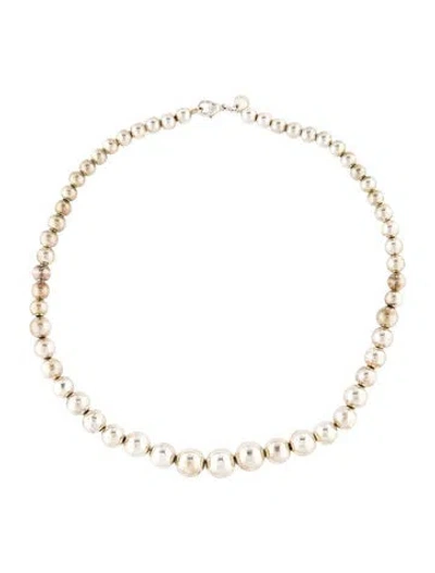 Pre-owned Tiffany & Co Hardwear Graduated Ball Necklace, 16" In Multi
