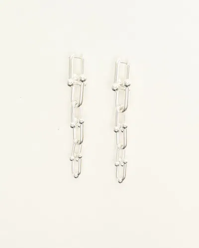 Tiffany & Co Hardwear Graduated Link Earrings In Silver