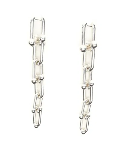 Tiffany & Co Hardwear Graduated Link Earrings In Silver