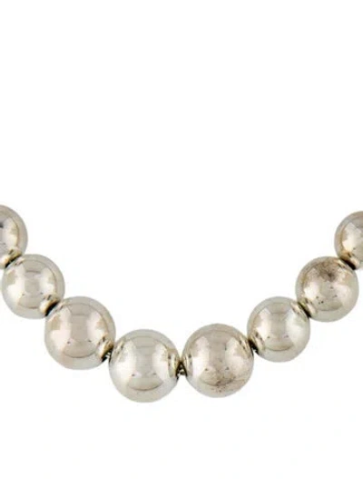 Pre-owned Tiffany & Co Hardwear Graduating Ball Chain Necklace, 16" In Multi