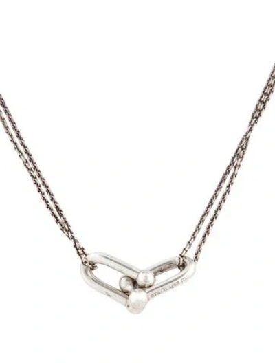 Pre-owned Tiffany & Co Hardwear Large Double Link Pendant Necklace, 16" In Multi