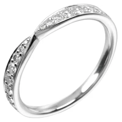 Pre-owned Tiffany & Co . Harmony Band Ring Platinum And Diamonds Silver Platinum Ring Jewelry ()
