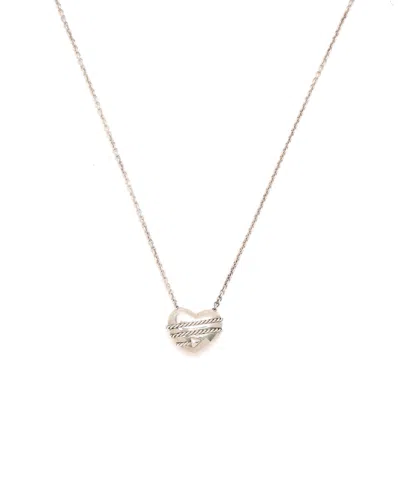 Tiffany & Co Heart And Arrow Silver Necklace In Metallic