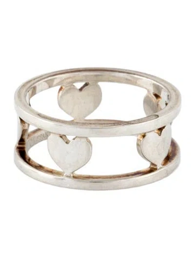 Pre-owned Tiffany & Co Heart Band Ring In Multicolor