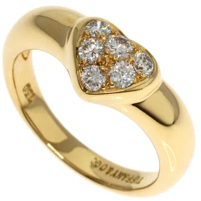 Pre-owned Tiffany & Co Heart Band Ring () In Yellow