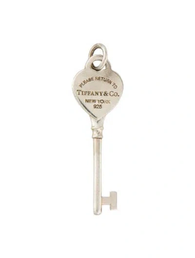 Pre-owned Tiffany & Co Heart Key Pendant, 1.75" In Multi
