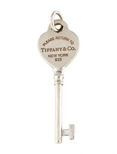 Pre-owned Tiffany & Co Heart Key Pendant, 1.75" In Multi