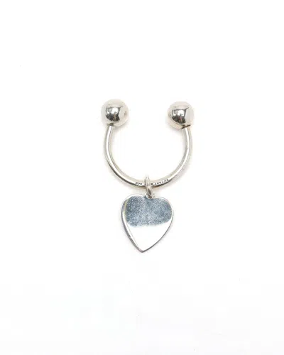 Pre-owned Tiffany & Co Heart Key Ring In Silver