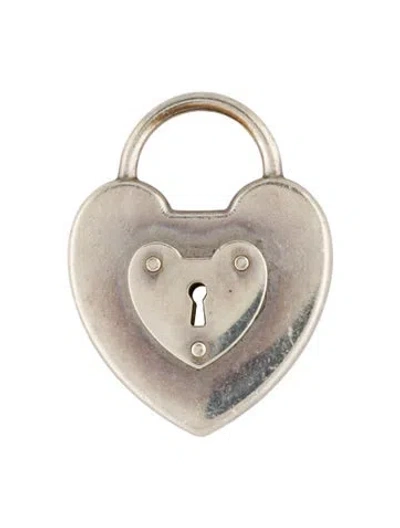 Pre-owned Tiffany & Co Heart Lock Pendant, 1" In Multi