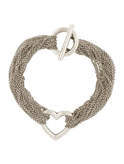 Pre-owned Tiffany & Co Heart Multistrand Toggle Bracelet