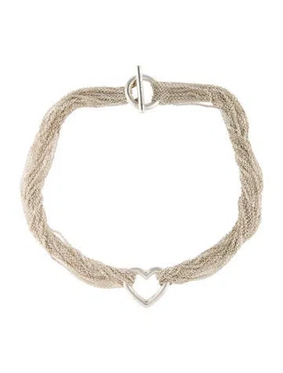 Pre-owned Tiffany & Co Heart Multistrand Toggle Necklace