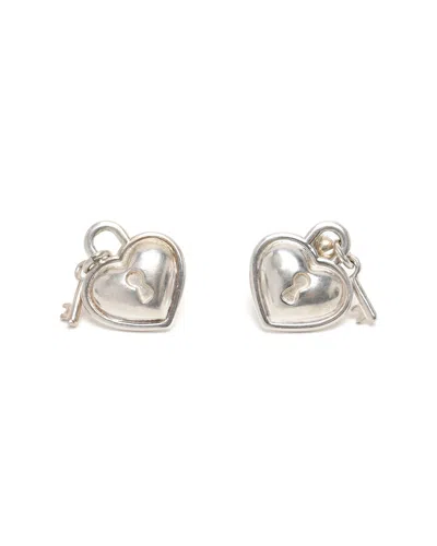 Tiffany & Co Heart Padlock And Key Earrings In Pattern