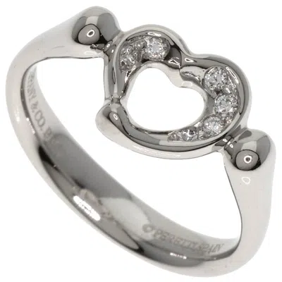 Pre-owned Tiffany & Co Heart Platinum 950 Band Ring () In Multi