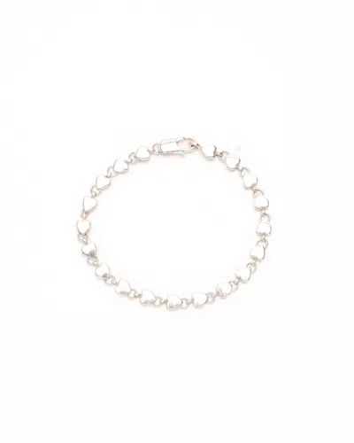 Tiffany & Co Heart Puff Silver Bracelet In Gray