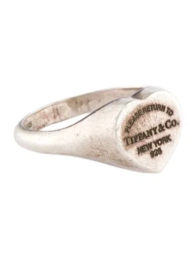 Pre-owned Tiffany & Co Heart Signet Ring In Multi