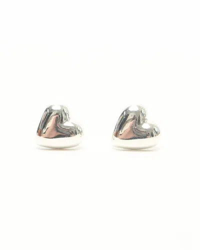 Tiffany & Co Heart Silver Earrings In Orange
