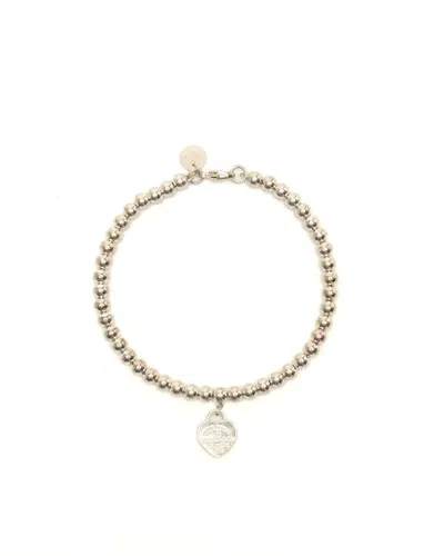 Tiffany & Co Heart Tag Bead Bracelet In Silver With A Diamond