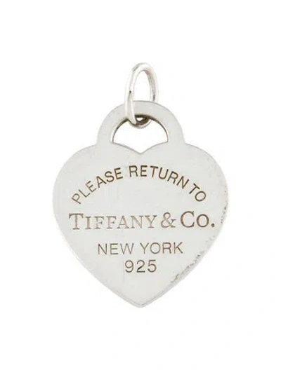 Pre-owned Tiffany & Co Heart Tag Charm, 1.5" In Multi