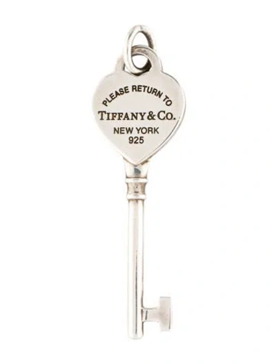 Pre-owned Tiffany & Co Heart Tag Key Pendant In Multi