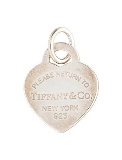 Pre-owned Tiffany & Co Heart Tag Pendant, 1.25" In Multi