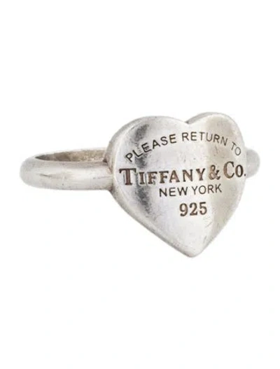 Pre-owned Tiffany & Co Heart Tag Ring In Multi