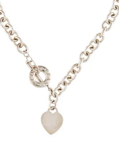 Pre-owned Tiffany & Co Heart Tag Toggle Necklace, 16", 16" In Multi