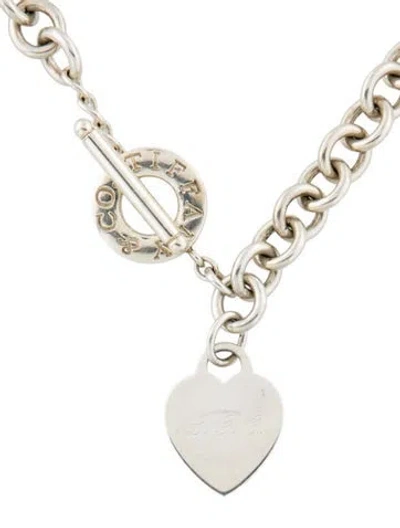Pre-owned Tiffany & Co Heart Tag Toggle Necklace, 16" In Multi