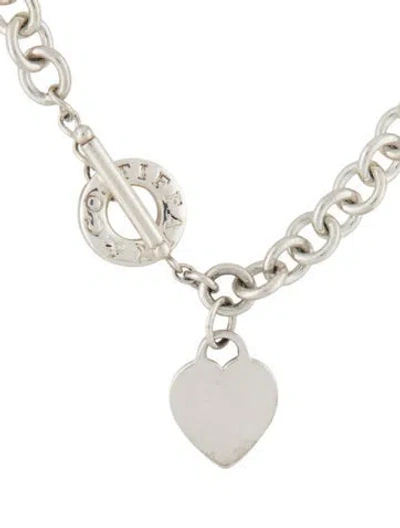 Pre-owned Tiffany & Co Heart Tag Toggle Necklace, 16" In Multi