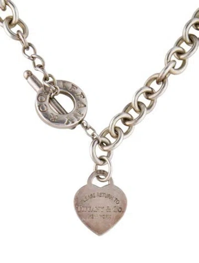 Pre-owned Tiffany & Co Heart Tag Toggle Necklace, 16" In Multi