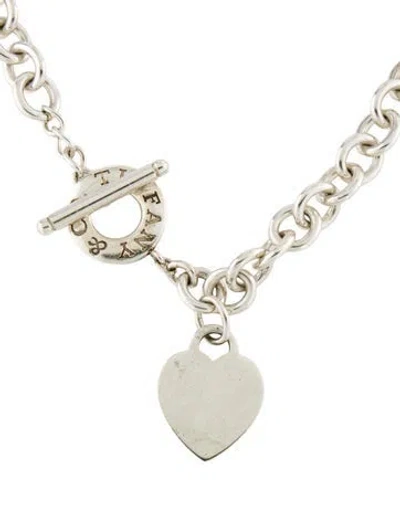 Pre-owned Tiffany & Co Heart Tag Toggle Necklace, 16.25" In Multi