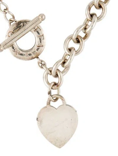 Pre-owned Tiffany & Co Heart Tag Toggle Necklace, 16.5" In Multi